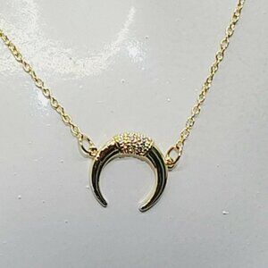 Gold Crescent Moon Necklace